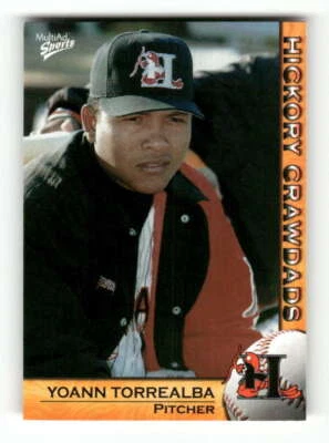 2004 Multi-ad Hickory Crawdads 34 Yoann Torrealba - Image 1 of 2