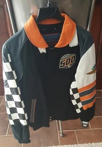 NEW 2008 Indy 500 LOGO Embroidered Leather/Twill Jacket w/TAGS, Size: LARGE - Picture 1 of 9