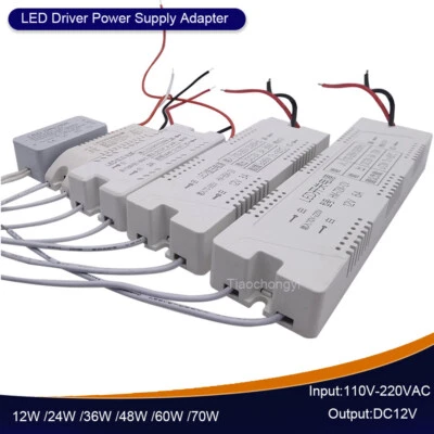 DC12V LED power supply led dirver 12W 24W 48W 60W Adapter Lighting Transformer - Image 1 of 4