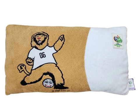 FIFA World Cup GERMANY 2006 Pillow Goleo Lion Mascot Futbol Soccer NICO tag Cover
