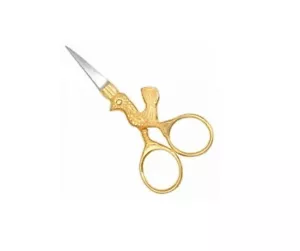 Rooster Decorative & Emboridery Scissor, 3.3/4", Gold Plated Handles, Sharp Tips - Picture 1 of 1