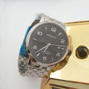 Reloj de pulsera automático deportivo esfera negra 42 mm cristal zafiro correa de acero reloj de pulsera automático - Imagen 1 de 8