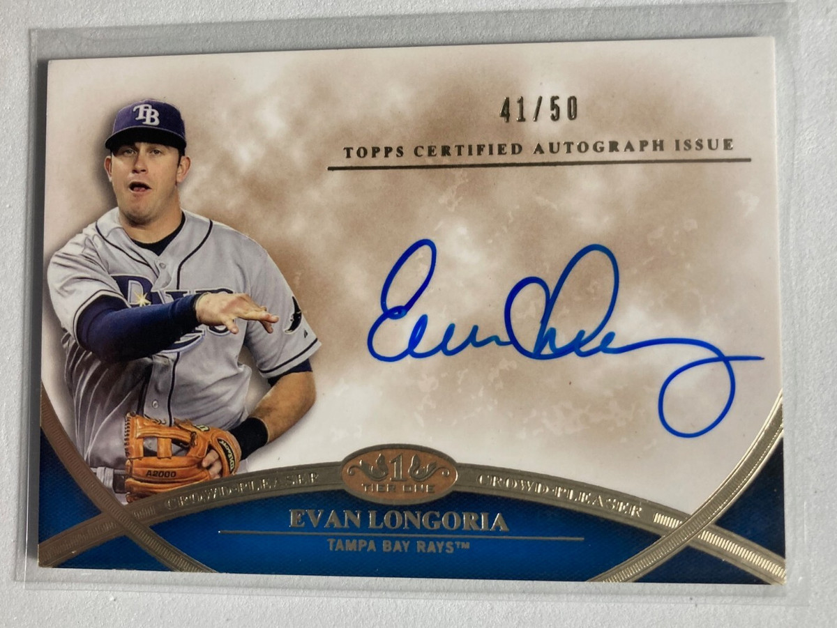 Evan Longoria Autographed Baseball Sports Trading Cards