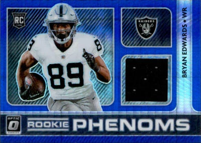 2020 Donruss Optic Rookie Phenoms Jersey Horizontal Blue Hyper #28 Bryan Edwards - Image 1 of 2