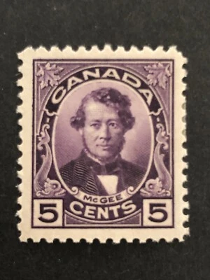 Canada Stamps 1927 Thomas D'Arcy McGee 5 Cent Scott # 146 Mint HR, Lot # 27A6C.2 - Image 1 of 3