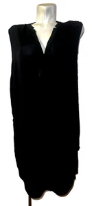 New ASHLEY STEWART Top Size 14 Solid Black V-neck Sleeveless Pullover Tunic - Picture 1 of 7