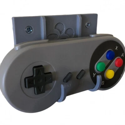 Super Nintendo SNES Controller Wall Mount Bracket Holder Hanger Display Rack - Image 1 of 4