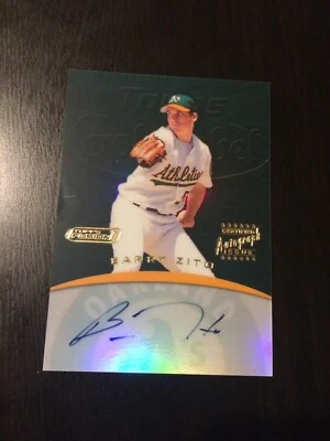 *** BARRY ZITO 2001 TOPPS FUSION AUTO BASEBALL CARD #FA5 - OAKLAND ATHLETICS *** - Image 1 of 2