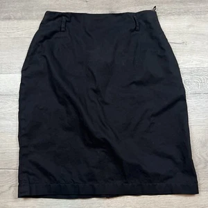 Vintage 90’s Ralph Lauren Jeans Co. Black Cotton Pencil Skirt Size 10 - Bild 1 von 6