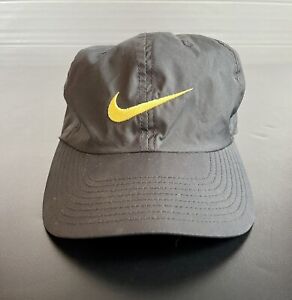 Nike Vintage 90’s Clima Fit Adj Black With Embroidered Yellow Logo Baseball Cap