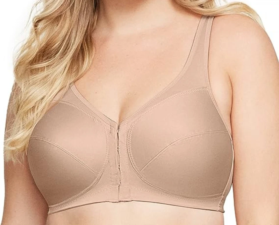 NEU Glamorise Große Größen Damen Rückenstützender MagicLift-Vorderverschluss-BH - Bild 1 von 4