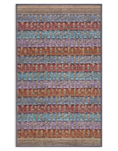 2 Missoni Home BLAKE Hand Towel Logo Name Stripe Designer Luxury Cotton 28 x 16”