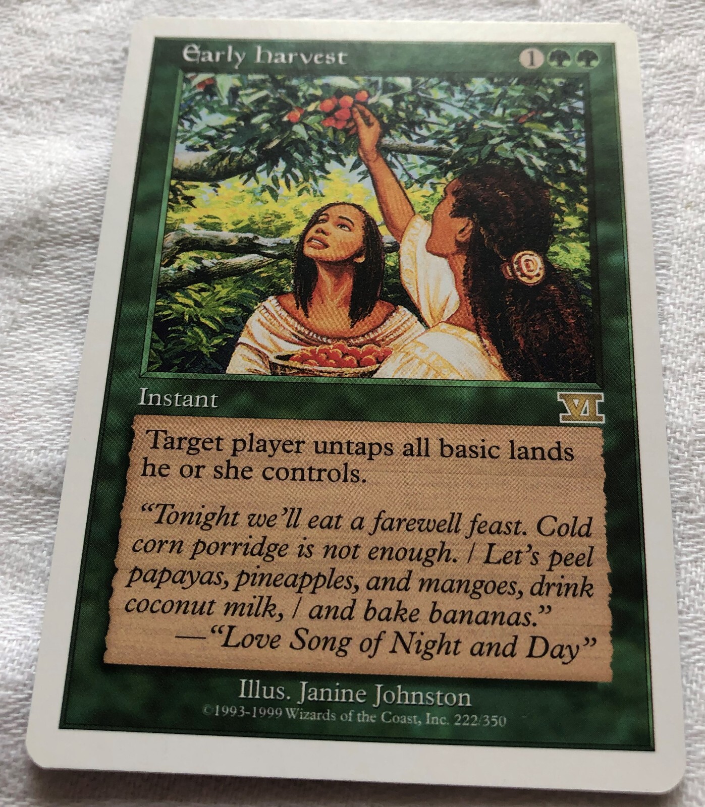 Early Harvest - Mtg Magic The Gathering - Sixth Edition Rare - NM