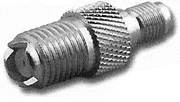 SMA FEMALE TO MINI UHF FEMALE NICKEL CONNECTOR ADAPTER 40832 - Zdjęcie 1 z 2