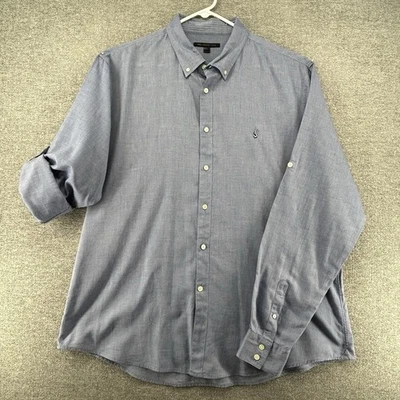 Camisa John Varvatos Hombre Talla XXL Manga con lengüeta enrollable Azul Abotonada Abotonada Foto 1 de 4