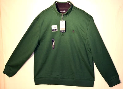 NUEVO CON ETIQUETAS IZOD Advantage Pullover Para Hombre LG Sport Flex Elástico Rendimiento Cuarto Cremallera Foto 1 de 4