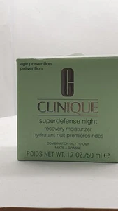 CLINIQUE SUPERDEFENSE NIGHT CREAM 50ML - COMBINATION OILY TO OILY - DAMAGED - Picture 1 of 2
