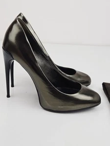 Authentic Gucci Green Metallic High Heels Eu 38.5 Uk 5.5 Us 8.5 Tom Ford  - Picture 1 of 17