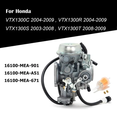 Carburador para Honda VTX1300C VTX1300R VTX1300S VTX1300T filtros de combustible chorros adicionales Foto 1 de 4
