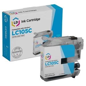 LD LC105C LC105 Cyan Ink Cartridge for Brother MFC-J4310DW MFC-J4410DW MFC-J4510 - Picture 1 of 9