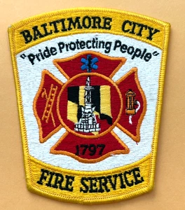 Maryland Baltimore City Fire Service Patch unbenutzt - Bild 1 von 2