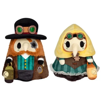 Mini conjunto de brinquedos de pelúcia squishable steampunk plague médico e enfermeiro – 2 peças colecionáveis - Imagem 1 de 4