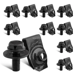 Front Bumper U Nuts & Hex Bolts M6-1.0 x 20mm 20pcs(10ea) For Ford Ranger Bronco - Picture 1 of 7