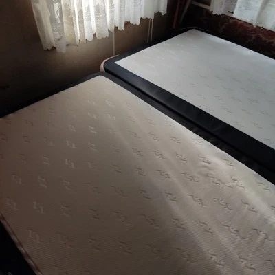 Boxspringbett 180x200 cm LED Beleuchtung Bett mit led Beleuchtung schwarz - Bild 1 von 4