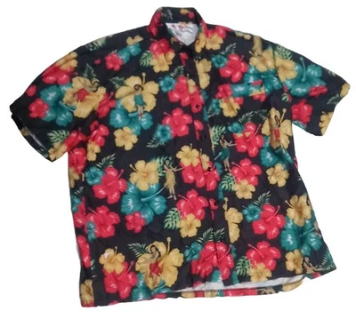 Ace Ventura Pet Detective Mens 2XL Hawaiian Shirt Floral Hibiscus Hula Girl Luau - Image 1 of 4