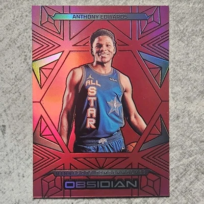Anthony Edwards 2024-25 Panini Obsidian Electric Etch Red Flood #196 ALL-STAR - image 1 of 2