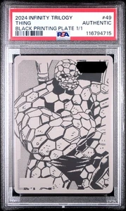2024 Marvel Infinity Trilogy Thing #49 PSA Authentic 1/1 Black Printing Plate - Picture 1 of 2