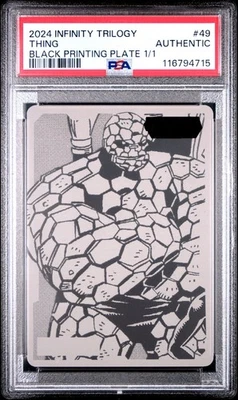 2024 Marvel Infinity Trilogy Thing #49 PSA Authentic 1/1 Black Printing Plate - Image 1 of 2