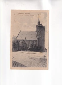 F5730) Tarjeta postal, balneario báltico KOLBERG catedral con Gneisenau y monumento Nettelbeck - Imagen 1 de 2