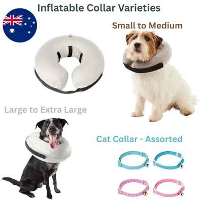 Pet Inflatable Collar Soft Adjustable Protective Recovery Cone for Dogs Cats - image 1 of 4
