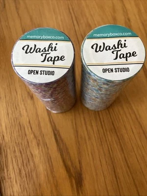 Two Memory Box Co. Открытая Студийная Широкая Лента Washi Cornelia WT506 Фиолетовая, WT508 Aqua - Изображение 1 из 3