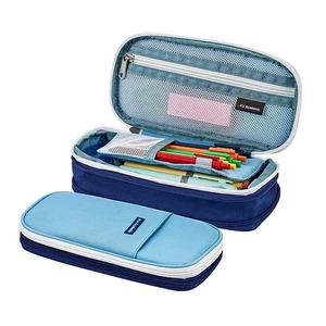 NEW LockerMate by Bostitch Expandable Pencil Pouch Blue LOT of 2 POUCHES - Picture 1 of 2