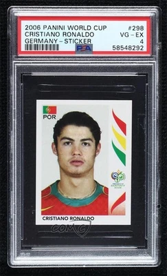 2006 Panini World Cup Album Stickers Cristiano Ronaldo #298 PSA 4 - Image 1 of 2