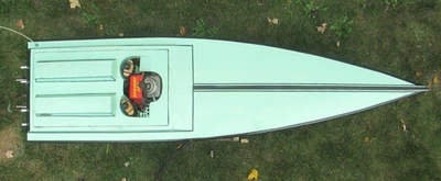 Vintage 54 " Prather, Dumas Deep V Cigarette RC Boat with E25 Enforcer Engine - Image 1 of 4