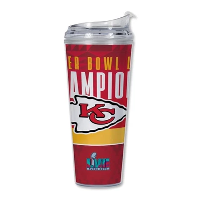 NFL Kansas City Chiefs 2023 Super Bowl Champions 24oz vaso acrílico con alta... Foto 1 de 3
