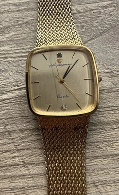 Reloj Hombre Vintage Jules Jergensen Tank Dorado Foto 1 de 4