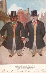 1906 Roosevelt Bears Postcard #15 in New York City - Picture 1 of 2