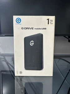 G-Technology G-DRIVE Mobile USB 3 1TB Black External Hard Drive - 0G04451 - Picture 1 of 4
