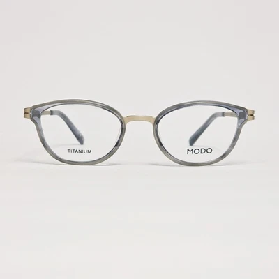 MODO 4539 Women's Ultra-Light Titanium Glasses in Gray-Blue Crystal/ Gold | 46mm - Image 1 of 4
