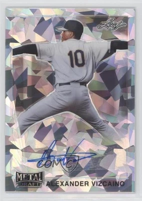 2021 Leaf Metal Draft 1990 Silver Crystals Alexander Vizcaino #LA-AV2 Auto - Image 1 of 2