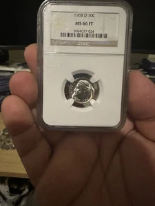 1968-D Roosevelt Dime 10c NGC MS 66 FT - Picture 1 of 1