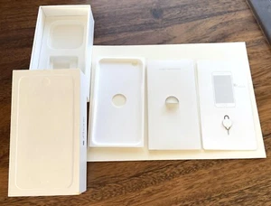 Genuine Apple iPhone 6 PLUS SPACE SILVER Empty Box Inserts & Decals SIM Pin Only - Photo 1 sur 7