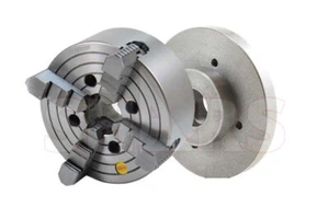 SHARS 8" 4 JAW INDEPENDENT LATHE CHUCK TIR CERTIFICATE + 2-1/4"-8 BACK PLATE R[ - Picture 1 of 11