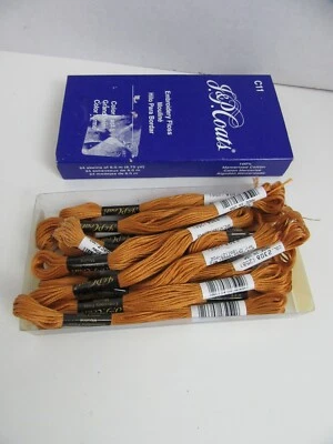 JP Coats Clark Embroidery Floss 13 Skeins 100% Cotton Color 2308 Golden Brown - Image 1 of 2