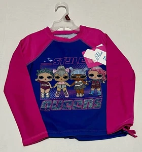 NWT LOL 2-Piece Girls Rash Guard Swimsuit - Picture 1 of 3