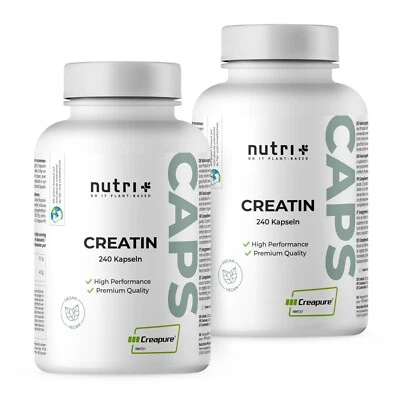 NUTRI-PLUS Creapure Creatina Monohidrato Cápsulas - Creatina Monohidrato 480 Cápsulas Creatina Cápsulas